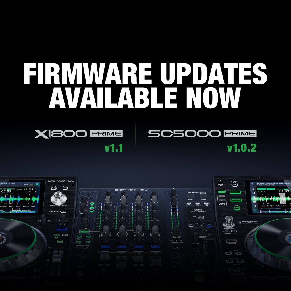 Denon DJ Firmware for X1800 Prime Mixer and SC5000 Prime Media Player