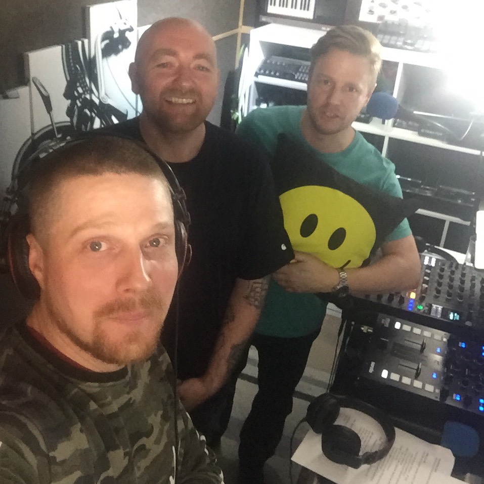 The DJ Knowledge Crate team: Terry Ryan, Jay Cunningham, Bazza Ranks